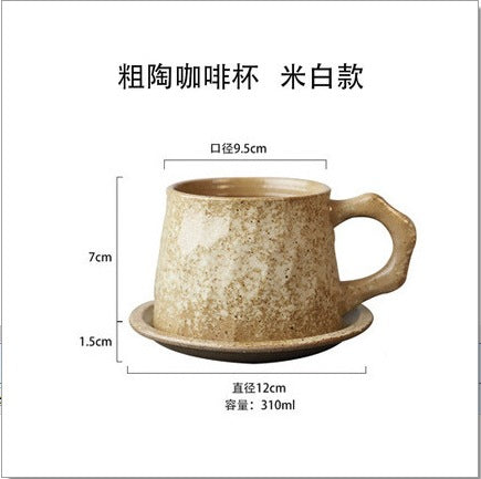 Vintage Ceramic Mug - Rustic Coffee and Tea Cup