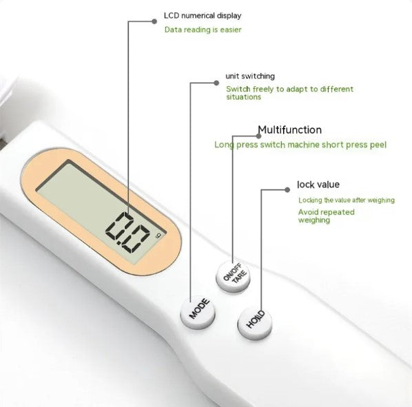 Handheld Electronic Kitchen Scale – Precise Digital Food Scale with LCD Display