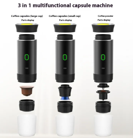 Portable Capsule Coffee Machine – Espresso on the Go, Compatible with Nespresso Pods
