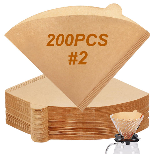 FOREST BREATHING Natural Unbleached Pour Over Coffee Filters – Size 02, 200 Count