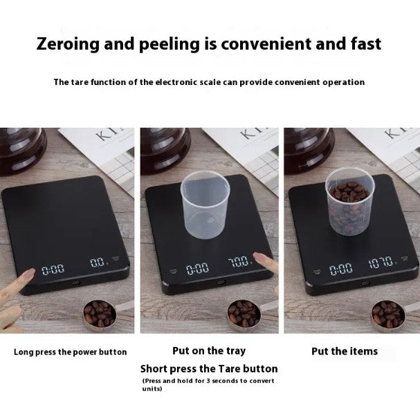 Precision Coffee Scale with Built-In Timer – For Pour Over, Espresso & Drip Brewing